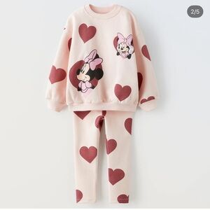 Zara Kids Minnie Mouse sweatshirt leggings set 3 years